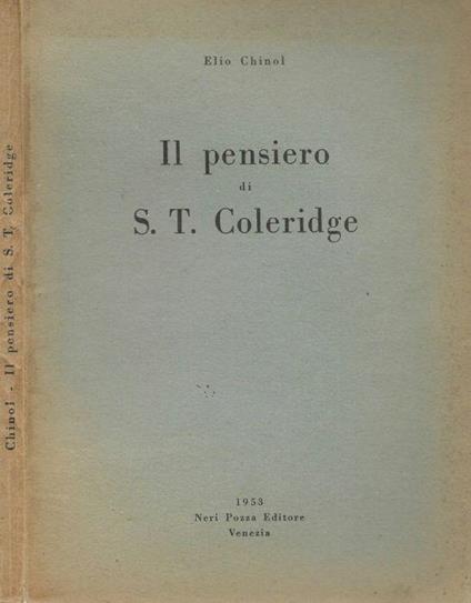 Il pensiero di S.T. Coleridge - Elio Chinol - copertina
