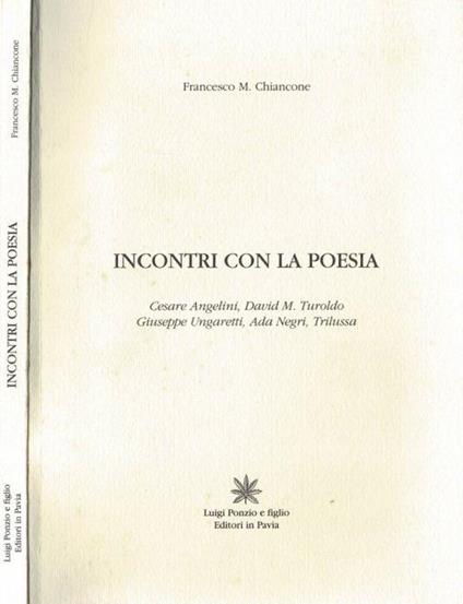 Incontri con la poesia - Francesco M. Chiancone - copertina