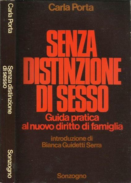 Senza distinzione di sesso - Carlo Porta - copertina