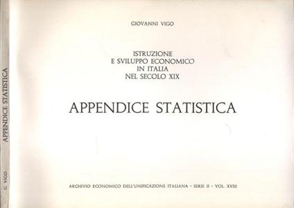 Appendice statistica - Giovanni Vigo - copertina