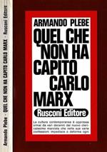 Quel che non ha capito Carlo marx