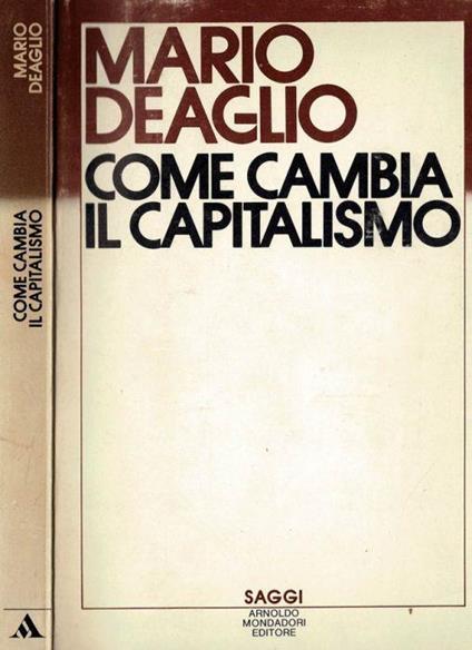 Come cambia il capitalismo - Mario Deaglio - copertina