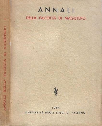 Annali della facoltà di magistero 1959 - copertina