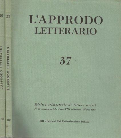 L’approdo letterario 37, 38 anno XIII, 1967 - copertina