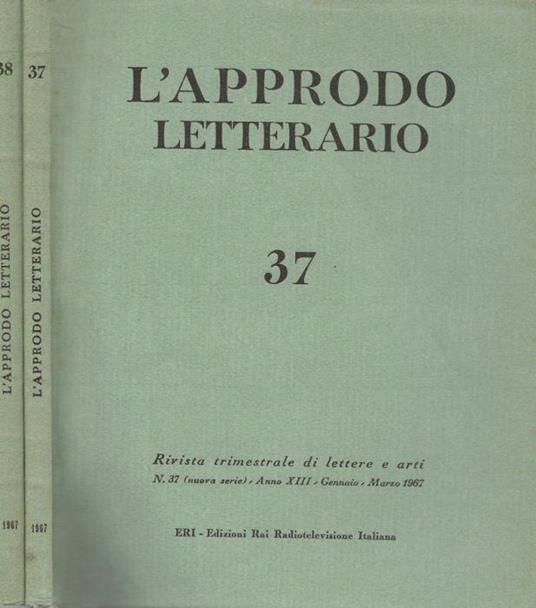 L’approdo letterario 37, 38 anno XIII, 1967 - copertina