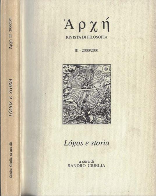 Apxn rivista di filosofia III 2000-2001 - Sandro Ciurlia - copertina