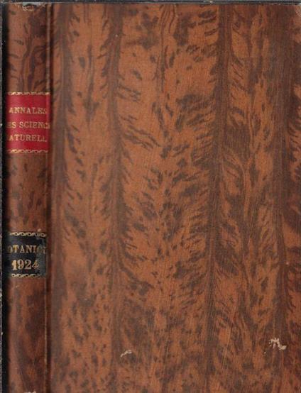Annales des sciences naturelles botanique et biologie végétale X série tome VI 1924 - copertina