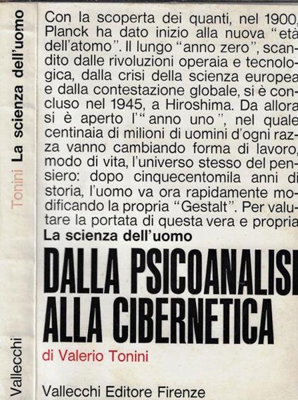 La scienza dell'uomo dalla psicoanalisi alla cibernetica - Valerio Tonini - copertina