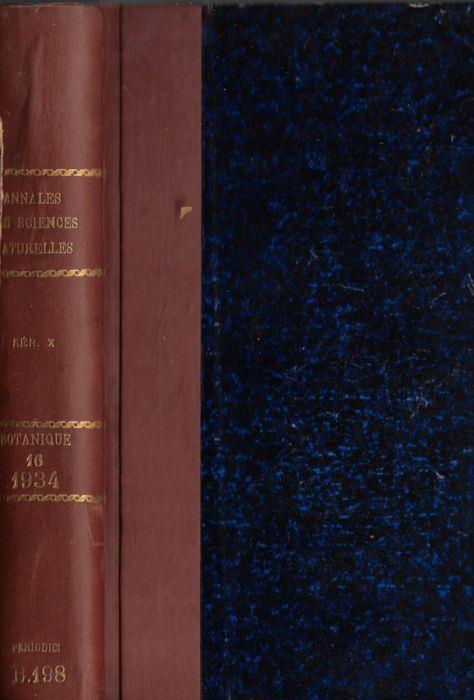 Annales des sciences naturelles botanique X série tome XVI 1934 - copertina