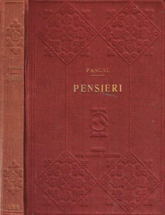 Pensieri - Blaise Pascal - copertina