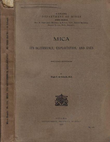 Mica its occurrence, exploitation, and uses - copertina