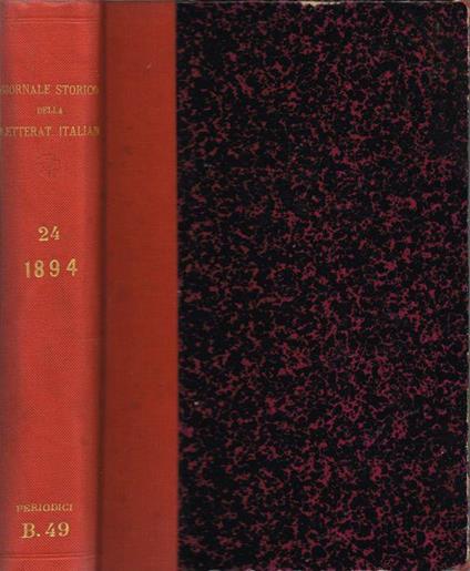 Giornale Storico della Letteratura Italiana - copertina