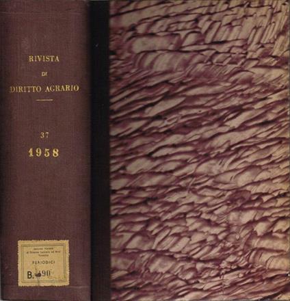 Rivista di Diritto Agrario - copertina