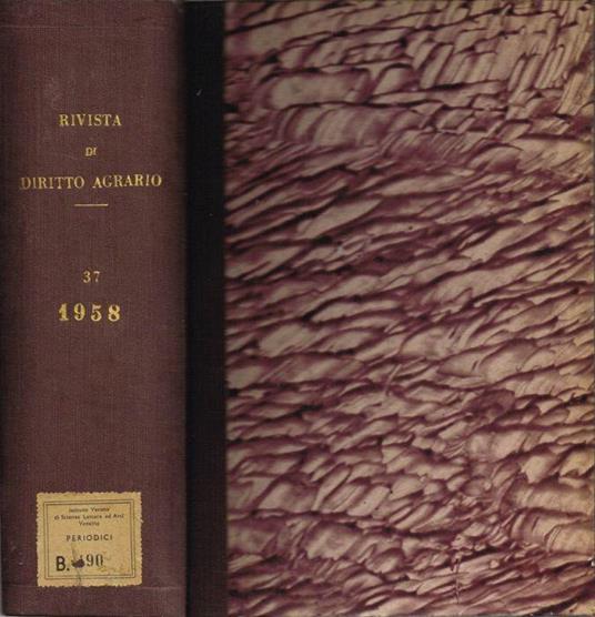 Rivista di Diritto Agrario - copertina
