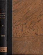 La gazzetta chimica italiana anno XIV Vol. XIV 1884