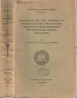 Catalog of the type specimens of mammals in the United States National Museum, including the Biological Surveys Collection