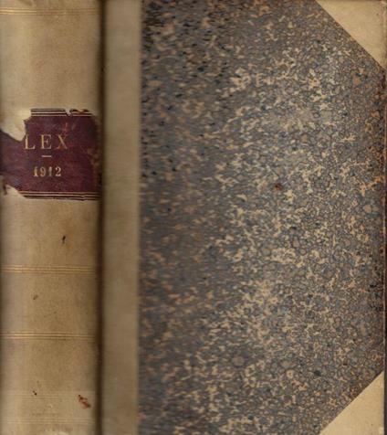 Lex Anno 1912 - copertina