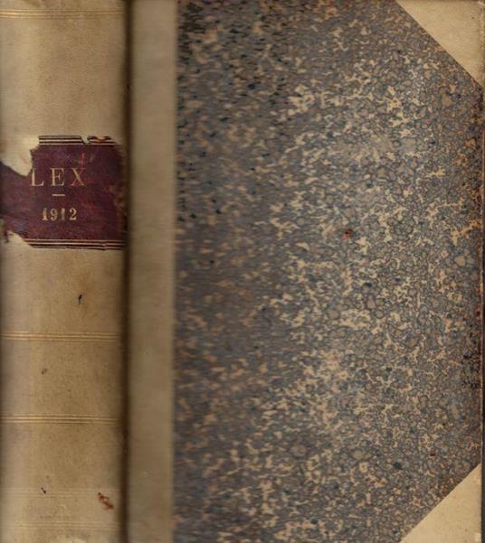 Lex Anno 1912 - copertina