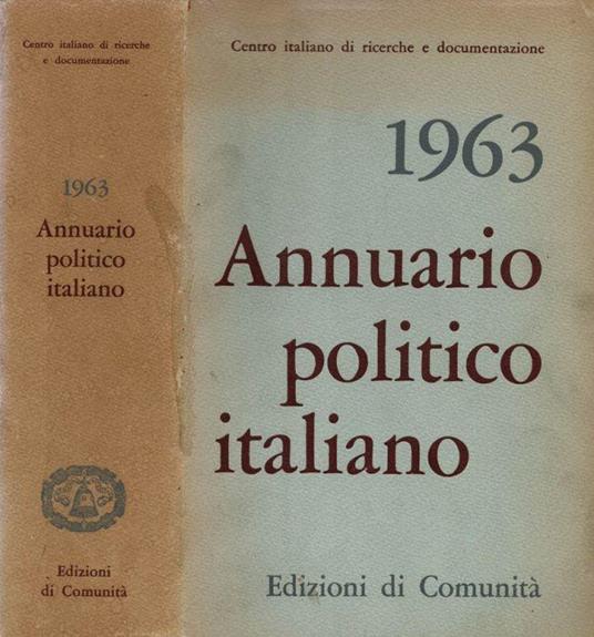 Annuario Politico Italiano 1963 - copertina