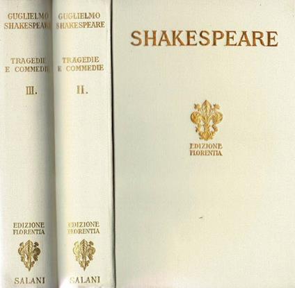 Tragedie e Commedie - William Shakespeare - copertina