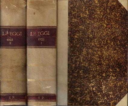 Le leggi e i decreti reali secondo l'ordine della inserzione nella Gazzetta Ufficiale Anno 1923 - copertina
