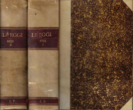 Le leggi e i decreti reali secondo l'ordine della inserzione nella Gazzetta Ufficiale Anno 1923 - copertina