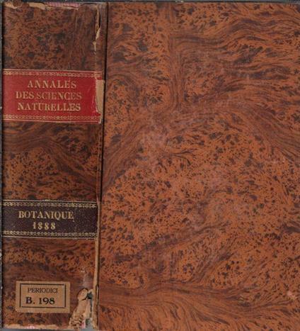 Annales des sciences naturelles botanique VII série tome VII-VIII 1888 - copertina