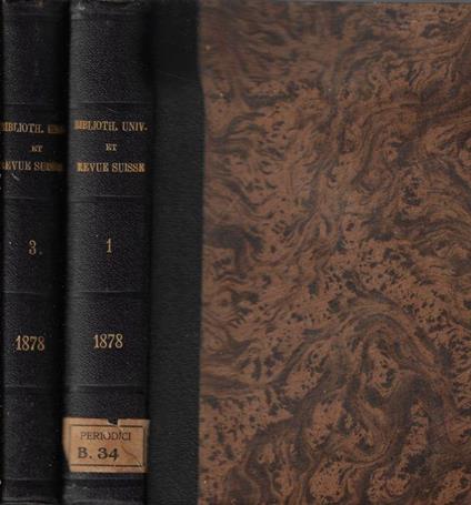 Bibliothèque universelle et Revue Suisse nouvelle période tome LXI-LXIII 1878 - copertina