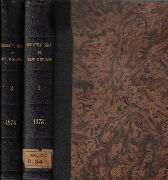 Bibliothèque universelle et Revue Suisse nouvelle période tome LXI-LXIII 1878 - copertina