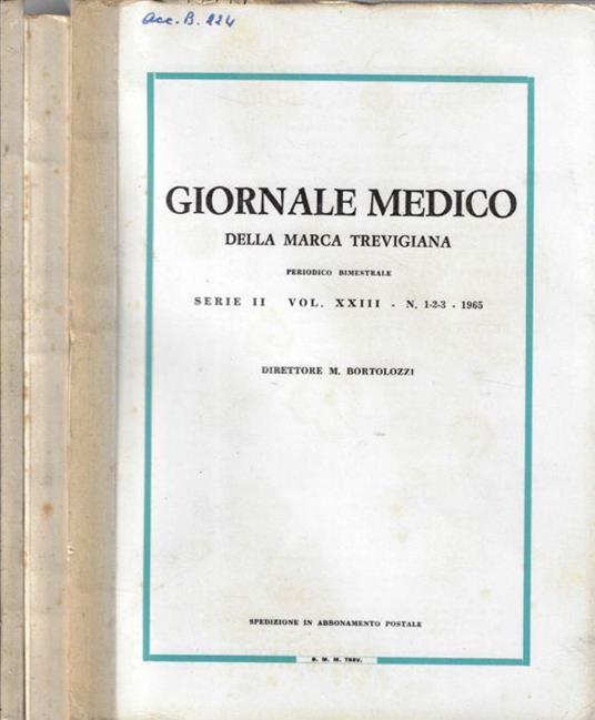 Giornale medico della Marca Trevigiana serie II Vol. XXIII N. 1-2-3, 4-5, 6 1965 - copertina