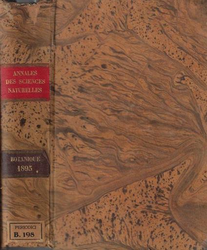Annales des sciences naturelles botanique VIII série tome I-II 1895-1896 - copertina