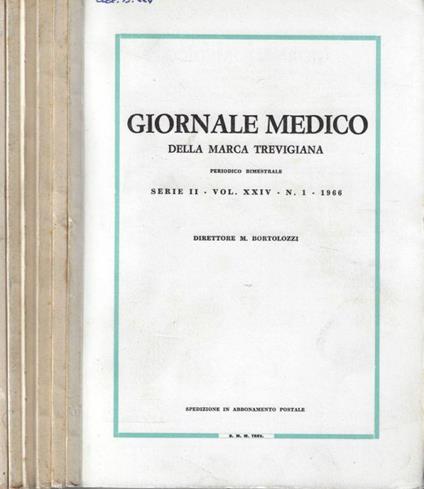 Giornale medico della Marca Trevigiana serie II Vol. XXIV N. 1, 2, 3, 4, 5, 6 1966 - copertina