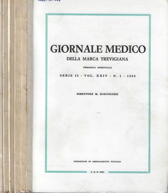 Giornale medico della Marca Trevigiana serie II Vol. XXIV N. 1, 2, 3, 4, 5, 6 1966 - copertina