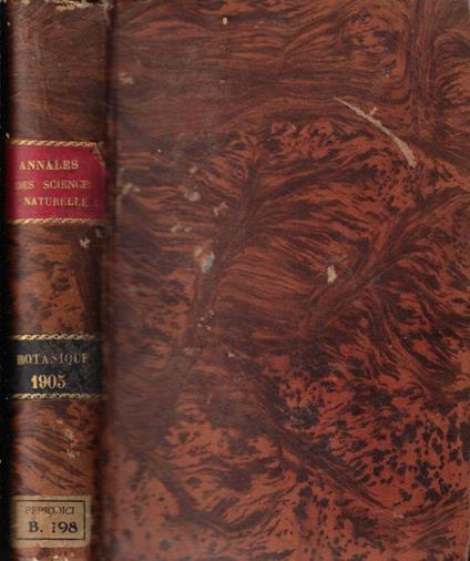 Annales des sciences naturelles botanique IX série tome I-II 1905 - copertina