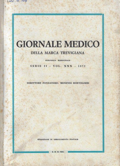 Giornale medico della Marca Trevigiana serie II Vol. XXX 1972 - copertina
