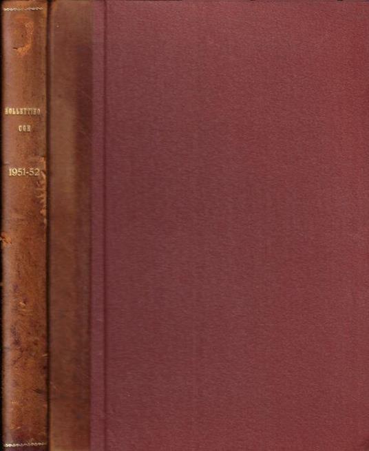 Bollettino di informazioni anno 1951-52 - copertina