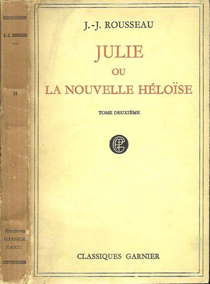 Julie ou la Nouvelle Heloise . Tome Second - copertina