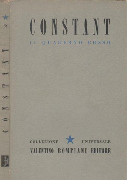 Il quaderno rosso - Benjamin Constant - copertina