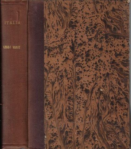 Leggi e dei decreti vari del Regno d'Italia - copertina