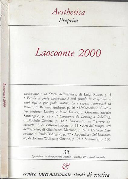 Laocoonte 2000 - copertina