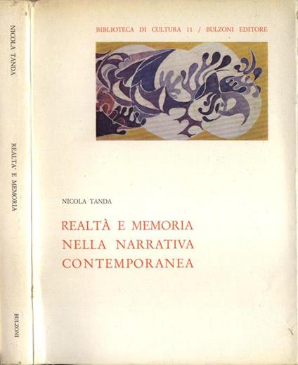 Realtà e memoria nella narrativa contemporanea - Nicola Tanda - copertina