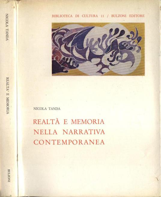 Realtà e memoria nella narrativa contemporanea - Nicola Tanda - copertina