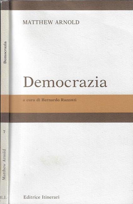 Democrazia - Matthew Arnold - copertina