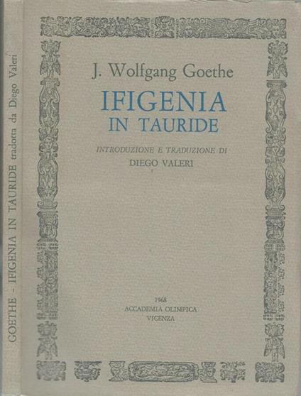 Ifigenia in tauride - Johann Wolfgang Goethe - copertina