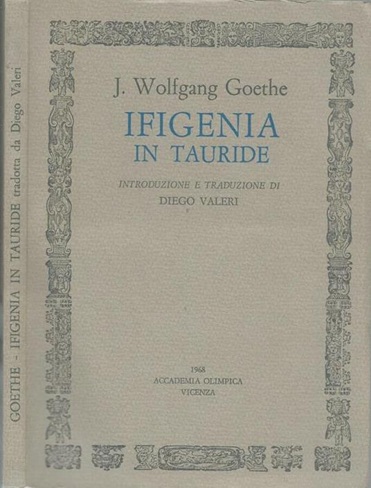 Ifigenia in tauride - Johann Wolfgang Goethe - copertina
