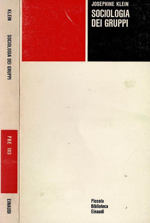Sociologia dei gruppi - Josephine Klein - copertina