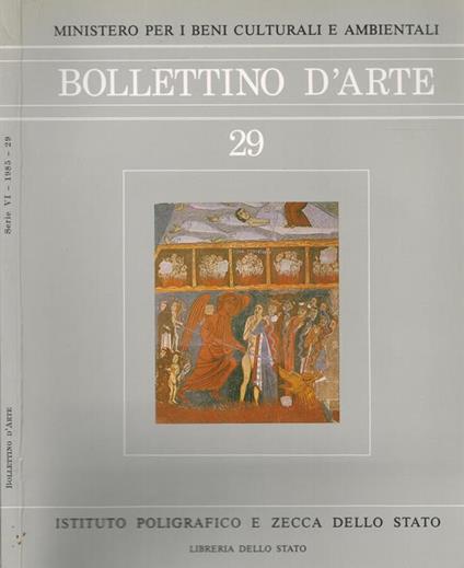 Bollettino d'Arte. Serie VI, n.29 1985 - Francesco Sisinni - copertina