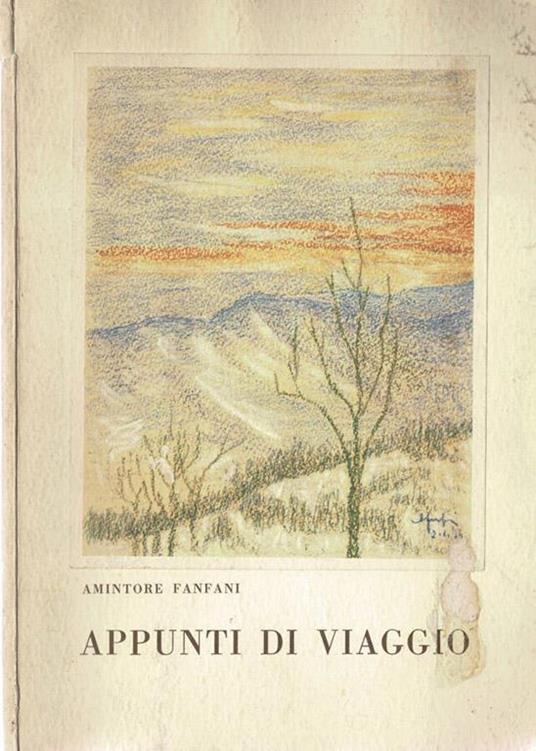 Appunti di viaggio - Amintore Fanfani - copertina