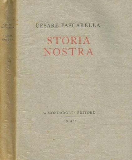 Storia nostra - Cesare Pascarella - copertina