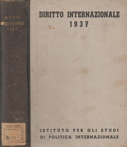 Diritto Internazionale - copertina